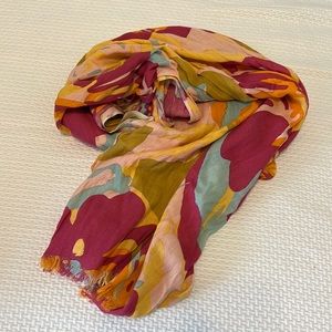 Bright floral scarf